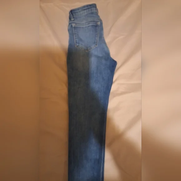 Cute gap denim Stretch high rise ankle jegging frayed bottoms - Picture 3 of 4